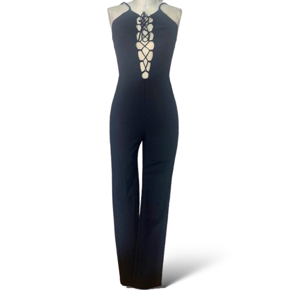 Reformation Sophie Lace Up Sleeveless Ponte Jumpsuit Size 6